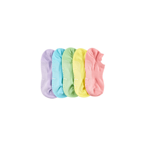 Women&#39;s Cotton Pilates No-Show with Non Slip 5 Pack -Spring
