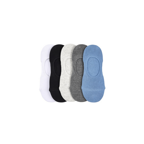 Mens Fine Cotton No-Show Conceal Socks - 5 Pack