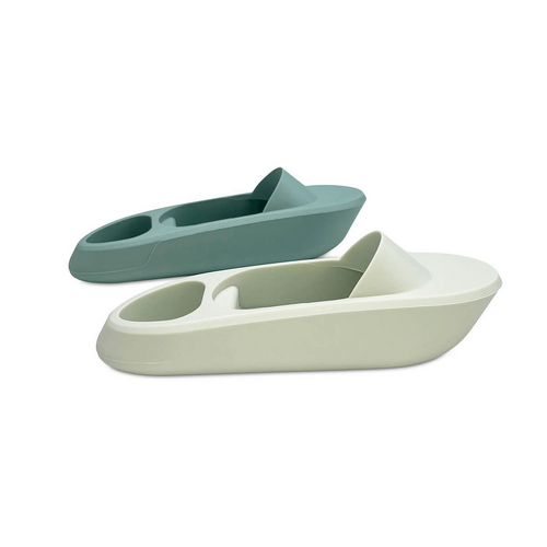 Silicone Bath Toys - Baby Boats Oyster Sage