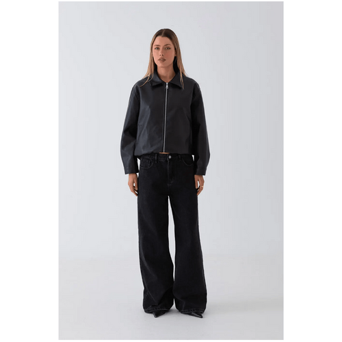 Style Addict Lex Faux Leather Jacket - Black