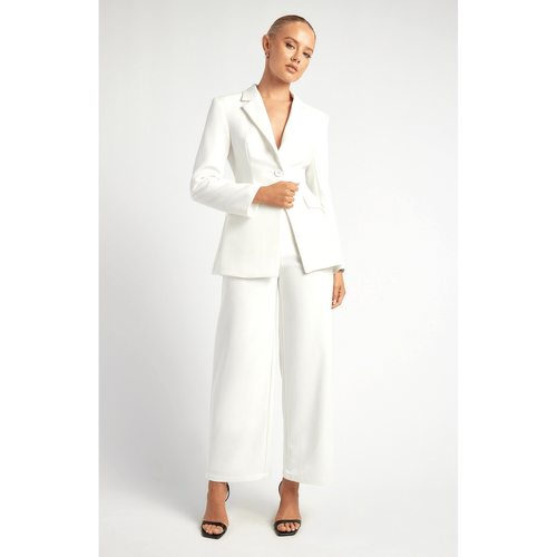 Shoulder Pad Detail Cinched Waist Tailored Look Blazer (SJT398A)