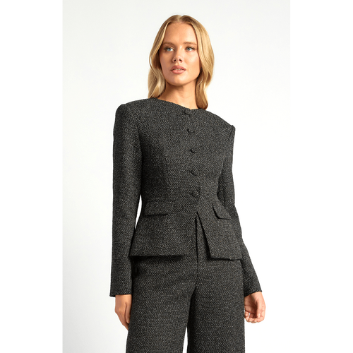 Tweed Blazer with Shoulder Pad Insert (SJT411A)