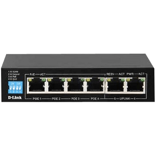 D-Link 6p Gigabit Poe Switch With 4 Long Reach Poe Ports (60w) And 2 Uplink Ports