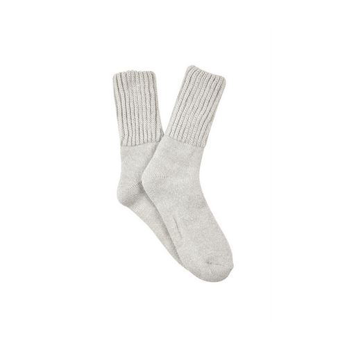 Womens Hotty Slouch Thermal Socks with Non-Slip- Grey