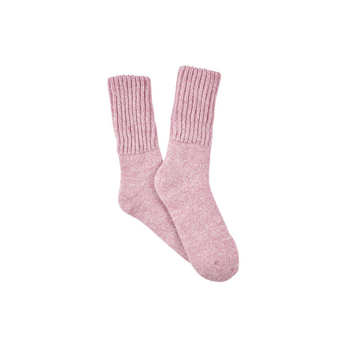 Womens Hotty Slouch Thermal Socks with Non-Slip- Blush