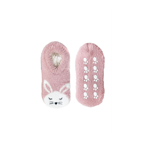 Womens Hotty Super Soft Faux Sherpa Lined Slipper Socks with Non-Slip - Easter Bunny