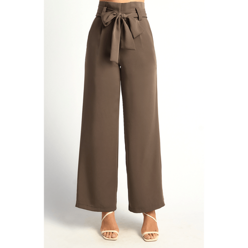 Paper Bag Waist Wide Leg Pants (SPA328B)