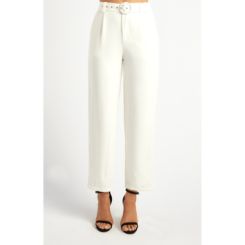 Tapered Pants with Round Self Fabric Buckle Feature (SPA480B)