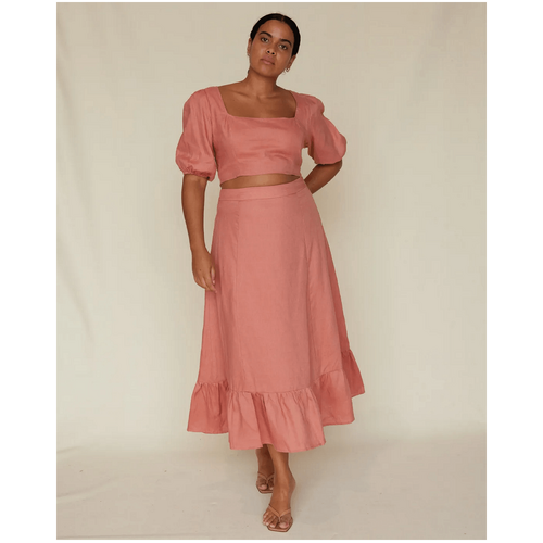 Amelius Violetta Linen Skirt - Rust