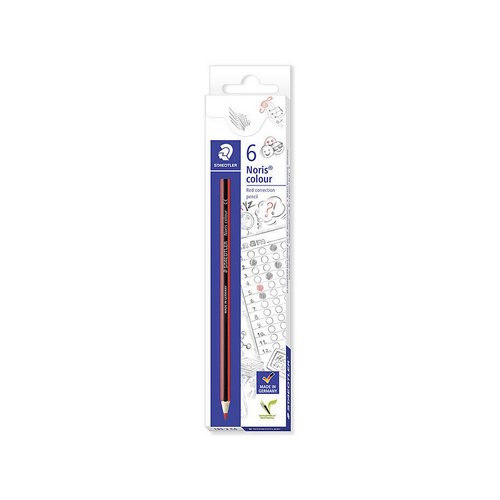 Staedtler Noris Colour Correction Pencil - Box of 6 - Red