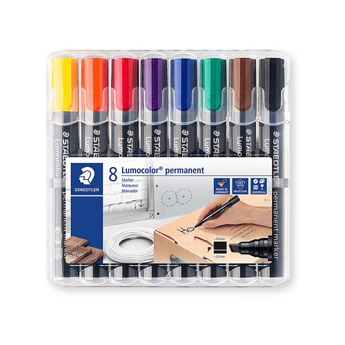 Staedtler Perm Mrk Chisel Ast Wlt8