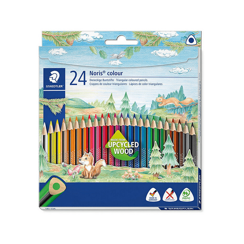 Staedtler Noris Colour Triangular Pencils - Box of 24 - Assorted Colours