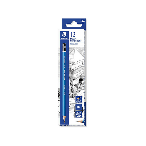 Staedtler Mars Lumograph 100-HB Drawing Pencil - Box of 12
