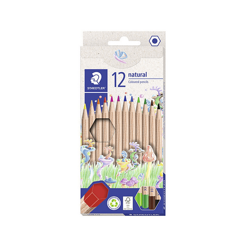 Staedtler Natural Coloured Pencil - Box of 12 - Assorted Colours