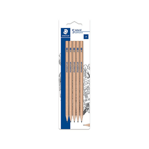 Staedtler Natural 2B Pencil - 5pack - Box of 12