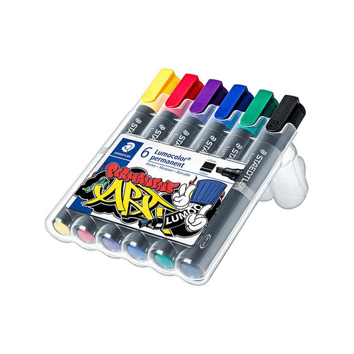 Staedtler PermMk 350 Chis Ast Wlt6