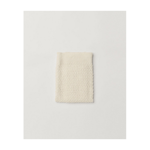 Stella Knitted Pure Linen Face Cloth Pack of 2 Ivory