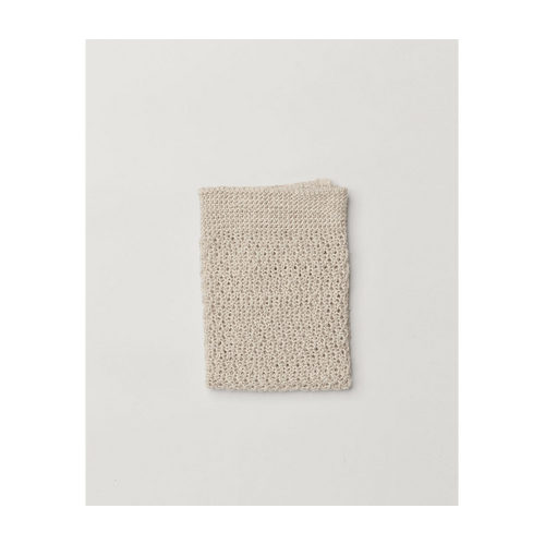 Stella Knitted Pure Linen Face Cloth Pack of 2 Natural and Ivory