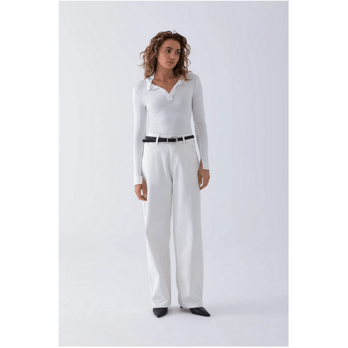Style Addict Monica Collar Top - White