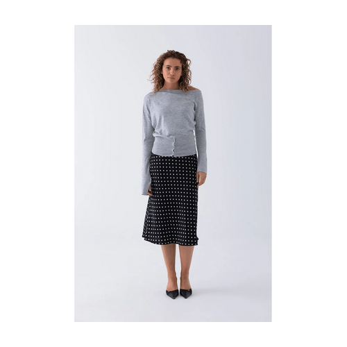 Style Addict Ezra Off Shoulder Knit - Grey