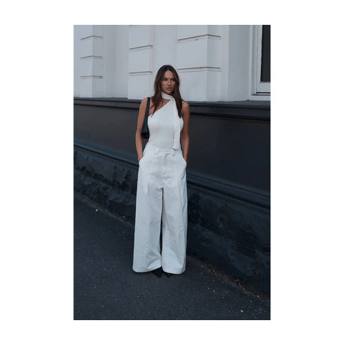 Style Addict Fleur Scarf Top - White