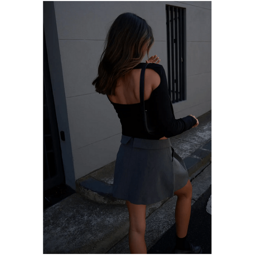 Style Addict Carla Open Back Top - Black