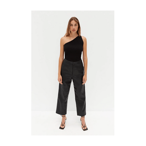 Style Addict One Shoulder Knit Top - Black