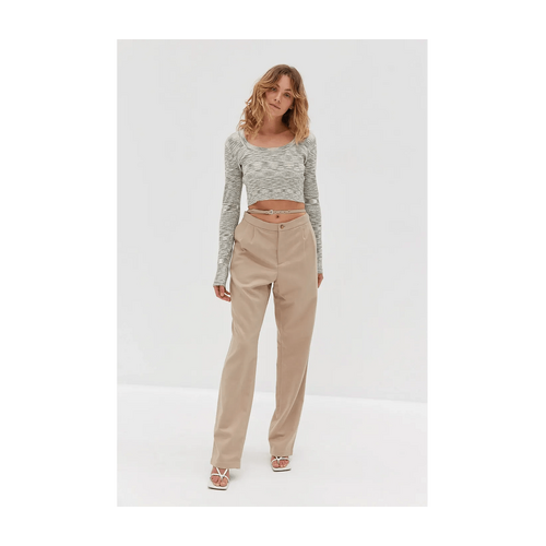 Style Addict Dion Belted Trousers - Tan