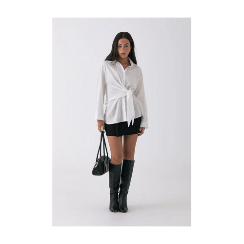 Style Addict Elise Wrap Shirt - White