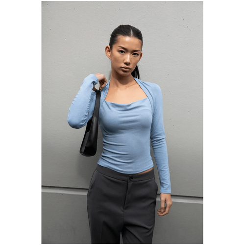 Style Addict Nova Shrug Top - Blue