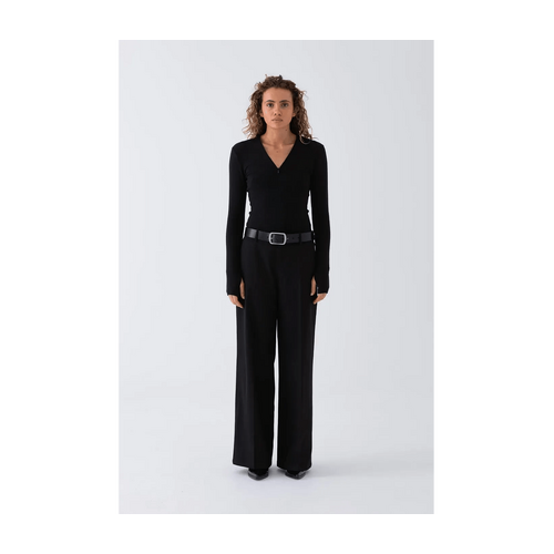 Style Addict Demi Zip Top - Black