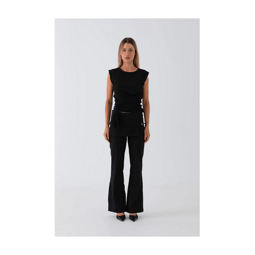 Style Addict Mila Skirted Trousers - Black