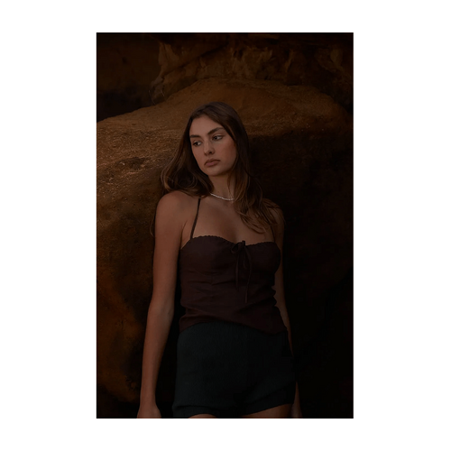 Style Addict Palermo Halter Top - Chocolate