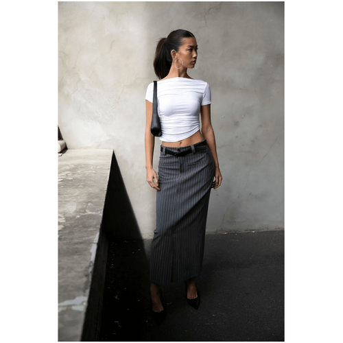 Style Addict Bella Short Sleeve Top - White