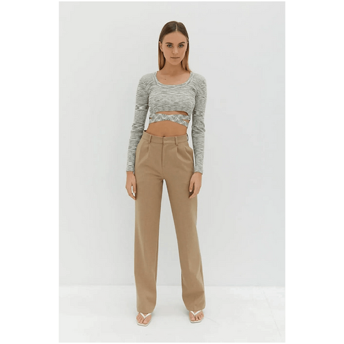Style Addict Scoop Neck Tie Crop - Meadow