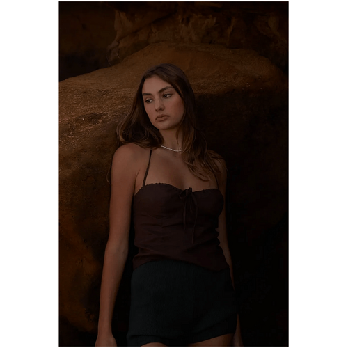 Style Addict Palermo Halter Top - Chocolate