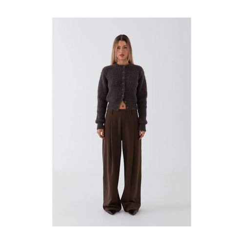 Style Addict Noor Fluffy Cardigan - Brown