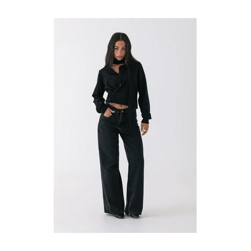 Style Addict Camden Scarf Cardigan - Charcoal