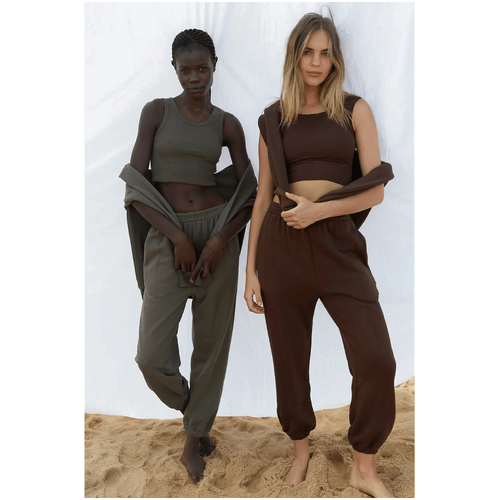 Style Addict Sofia Sweat Pants - Brown