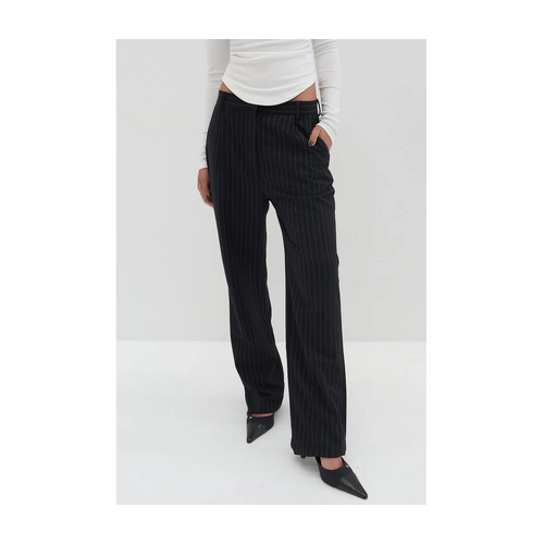 Style Addict Rylee Trousers - Pinstripe Black
