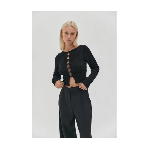 Style Addict Ribbed Singlet Tank - Black