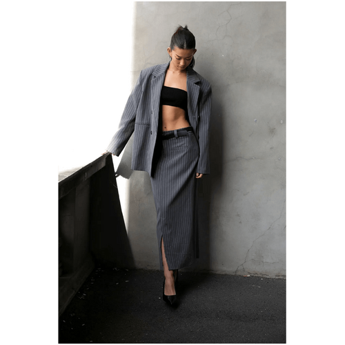 Style Addict Evelyn Maxi Skirt - Pinstripe