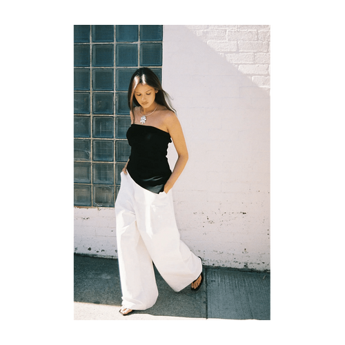 Style Addict Ella Canvas Pants - White