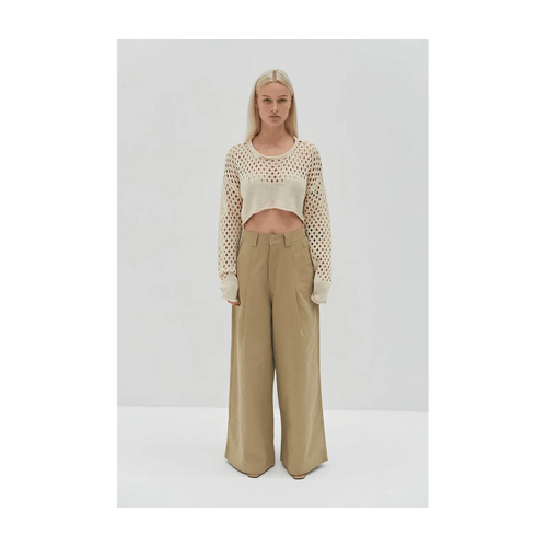 Style Addict Amalie Crochet Top - Beige