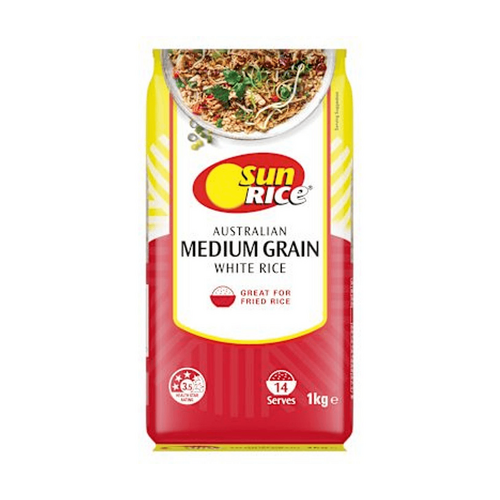 Sunrice Medium Grain White Rice 1kg