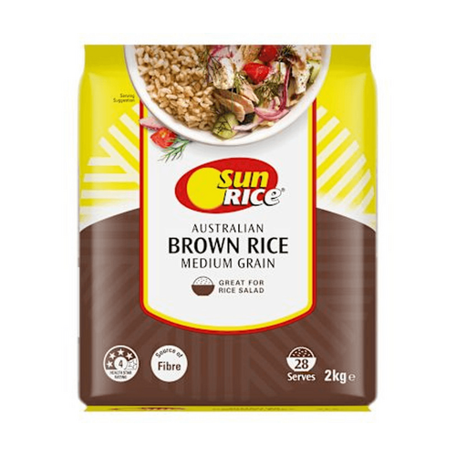 Sunrice Medium Grain Brown Rice 2kg
