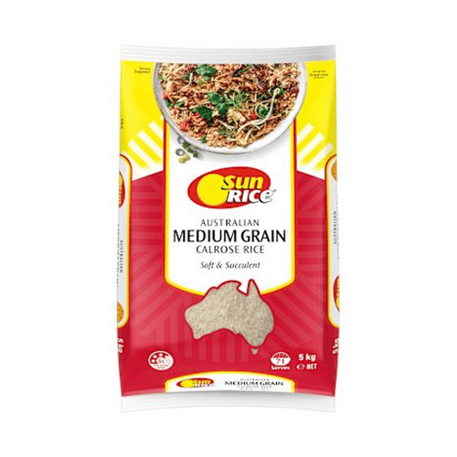 Sunrice White Medium Grain Rice 5kg