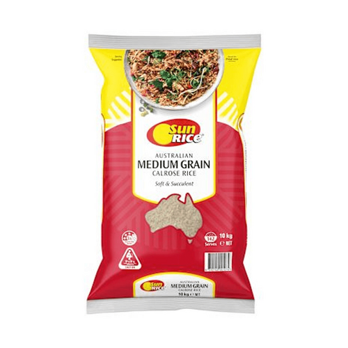 Sunrice Australian Medium Grain Calrose Rice 10kg