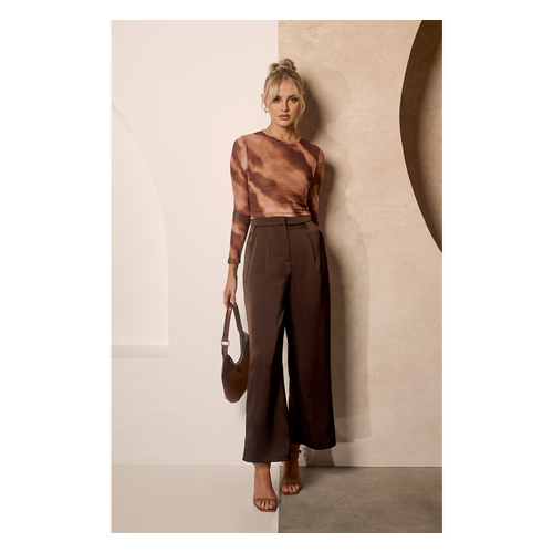 High Waisted Satin Wide Leg Pants (WPA273B)