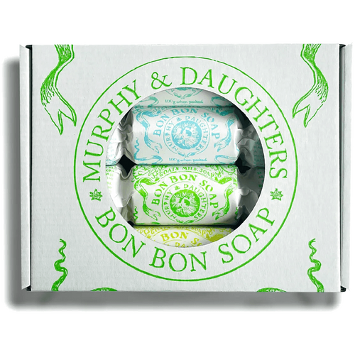 Murphy And Daughters Gift Set of Four Bon Bon Soaps - Four cool coloured wrappers